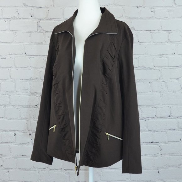 NEW! CHICO'S ZENERGY Neema Ruched Active Jacket - Picture 2 of 8